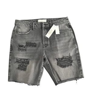 Topman Denim Slim Shorts